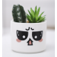 Cute Small Plant Pots 7*8.5 CM Angry Emoji